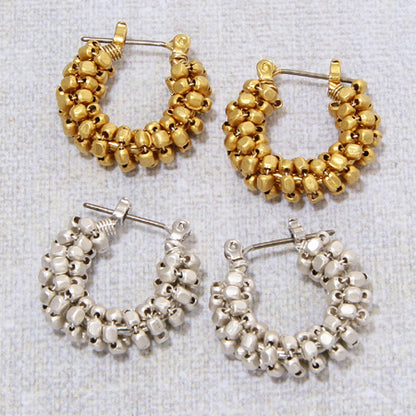 Metal beads 2 rhodium color