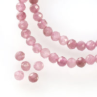 Natural stone round cut pink tourmaline