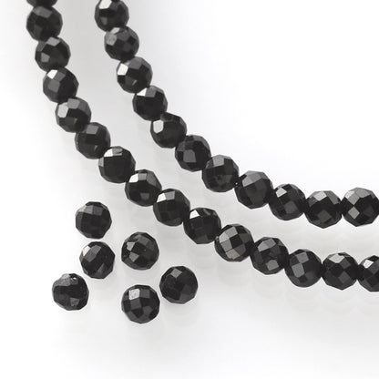 Natural stone round cut black spinel