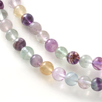 Natural stone round multicolor fluorite