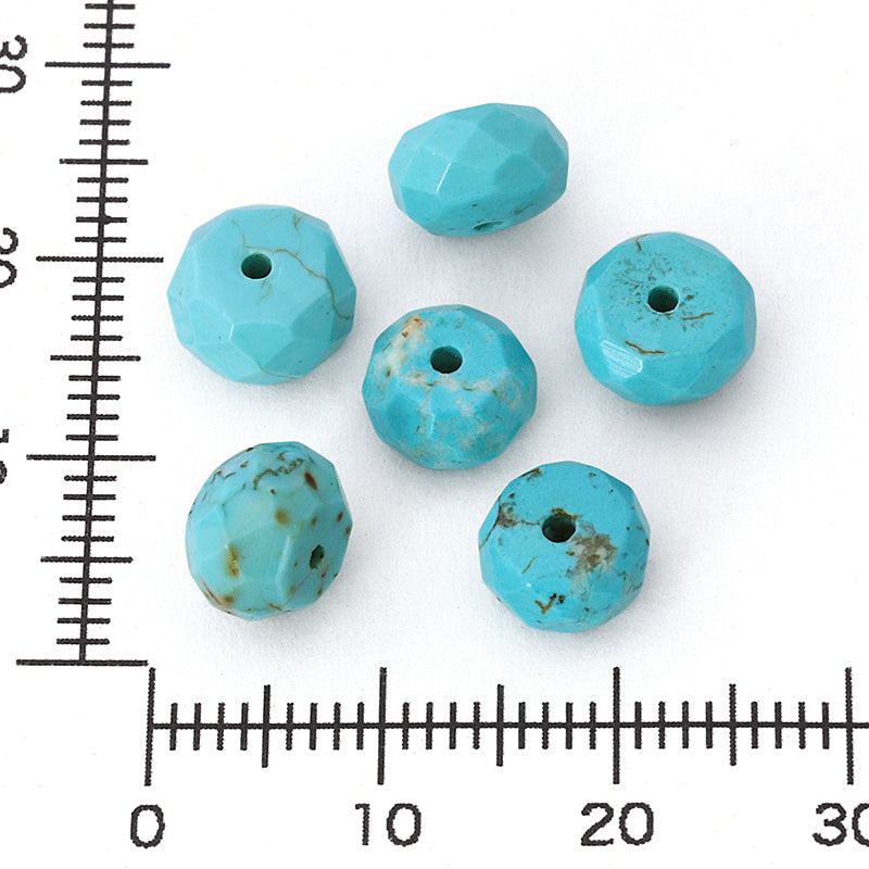 Natural stone button cut magnesite turquoise