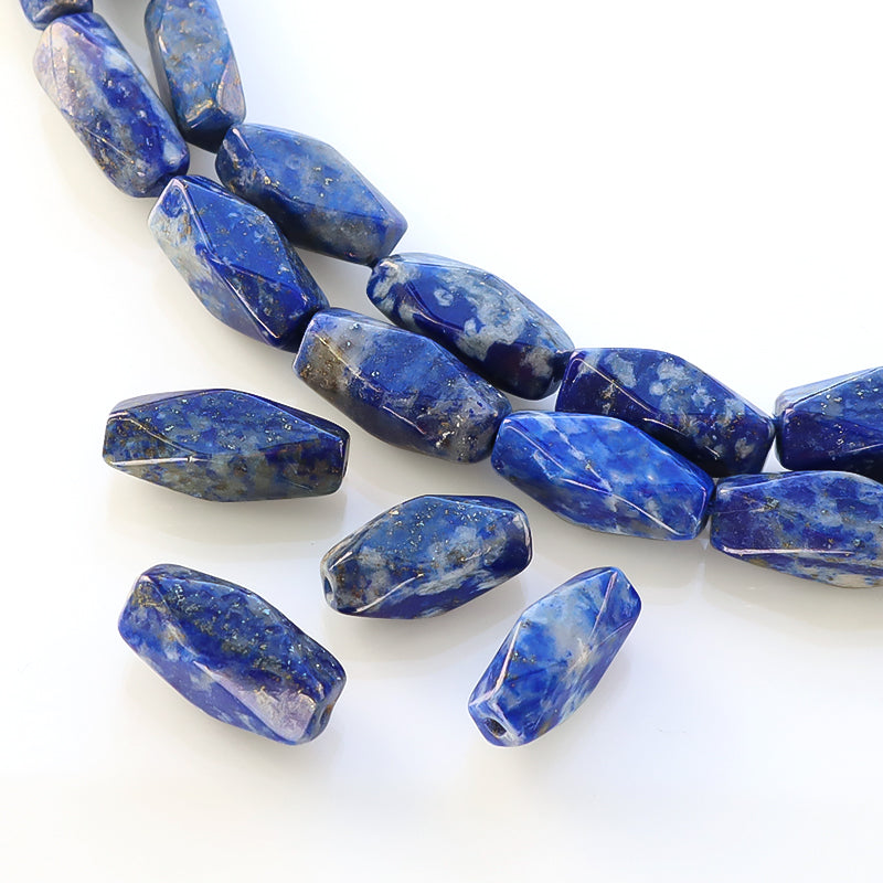 Natural stone rectangle tube lapis lazuli