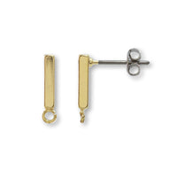 Stainless steel earrings stick corner No.3