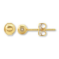 Post earrings slide ball