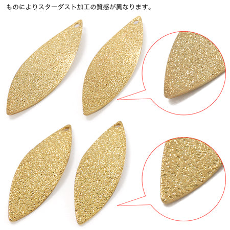 Star dust leaf 1 hole rhodium color