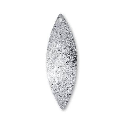 Star dust leaf 1 hole rhodium color