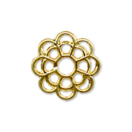 スカシパーツ 花八弁 約10mm　ゴールド