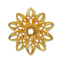 スカシパーツ 花十弁立体　ゴールド