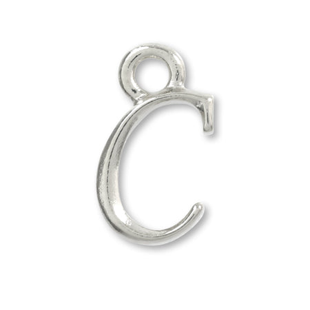 チャーム イニシャルベーシック C　ロジウムカラー