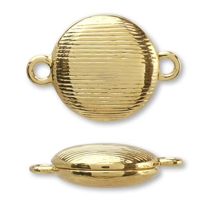 Magnetic clasp round gold