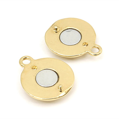 Magnetic clasp round gold