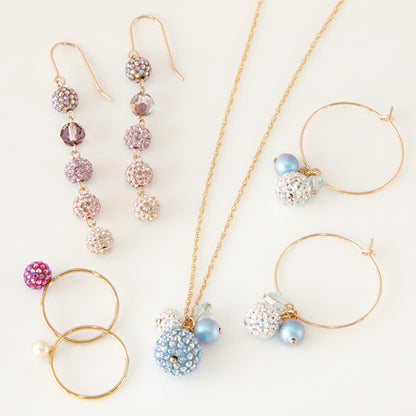Hoop earrings K14GF