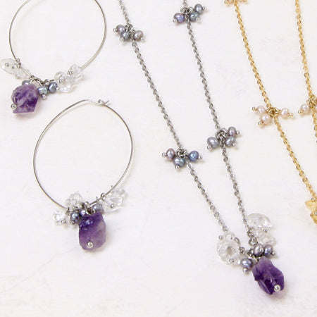 Natural stone rough cut amethyst