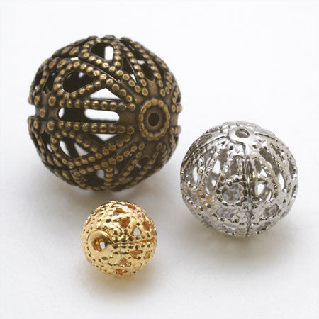 Metal parts Brass Skadama rhodium color