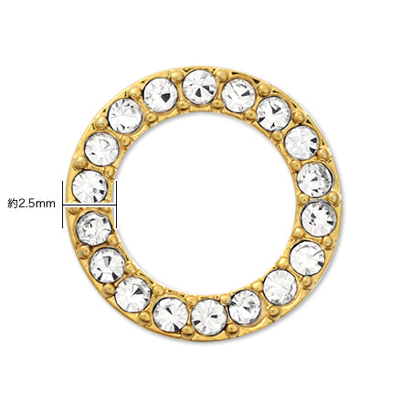 Joint parts with stone round crystal/G