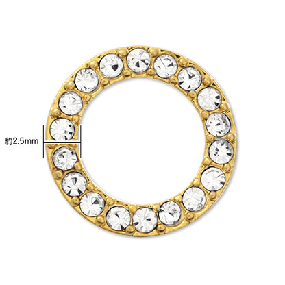 Joint parts with stone round crystal/G