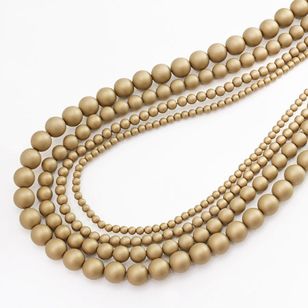 Resin poppy pearl soft gold