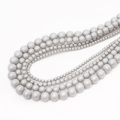 Resin poppy pearl silver gray