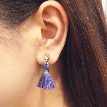 Earrings with screw spring stones crystal/RC