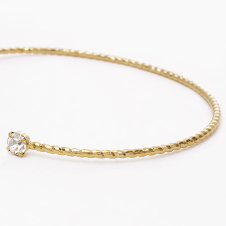 Bangle striped rhodium collar