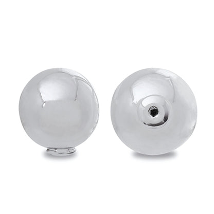 Resin pearl catch metallic silver
