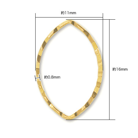 Hicke Monoringling Sparkle Marquis Gold