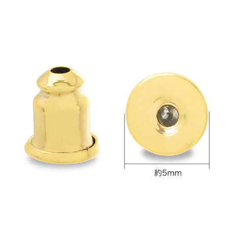 Earring catch with rubber rhodium color