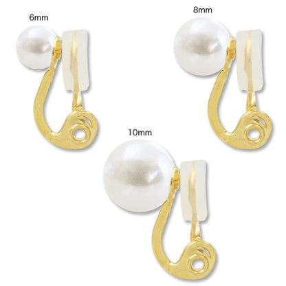 Earrings clip type bowl with rubber rhodium color