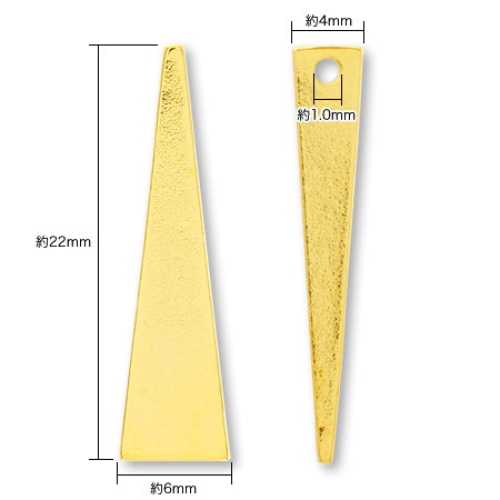 Metal parts stick trapezoidal side hole rhodium color