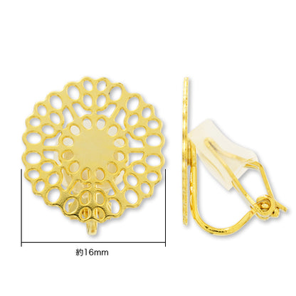 Earrings triangular spring type with scarf round rhodium color