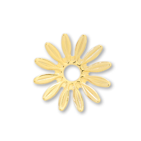 メタルフラワー 花12弁　ゴールド