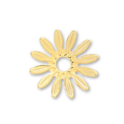 メタルフラワー 花12弁　ゴールド