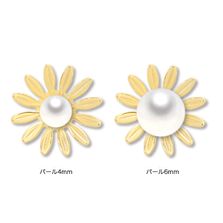 メタルフラワー 花12弁　ゴールド