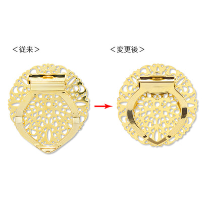 スカーフ留め スカシラウンド(国産)　ゴールド