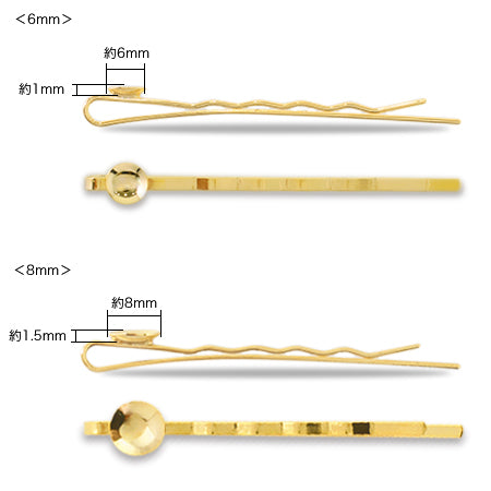 Hair fittings hairpin with bowl gold