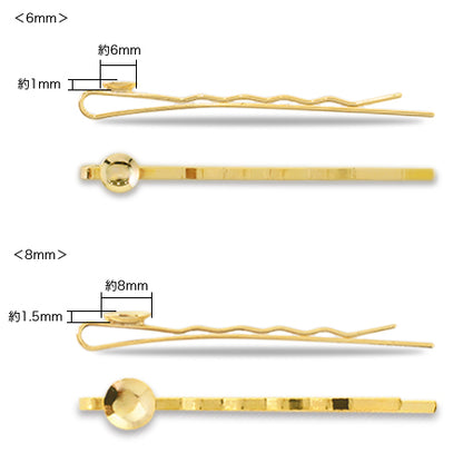 Hair fittings hairpin with bowl gold