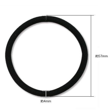 Hair fittings hair elastic endless black elastic