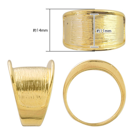 Clay base ring stand oval large gold (with coating)