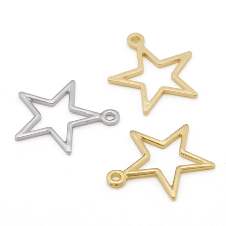 Metal parts No.1 star rhodium color