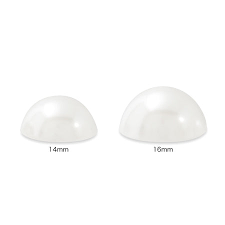 Resin pearl cabochon white
