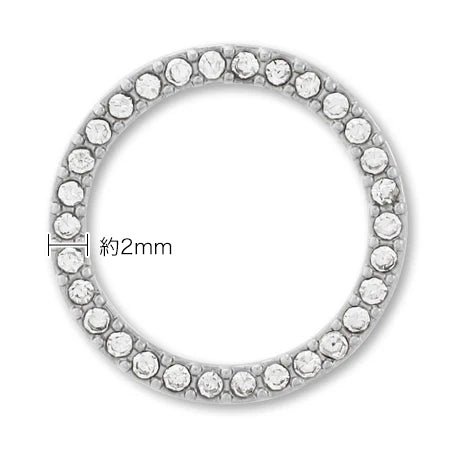 Joint parts pave round without ring crystal/RC