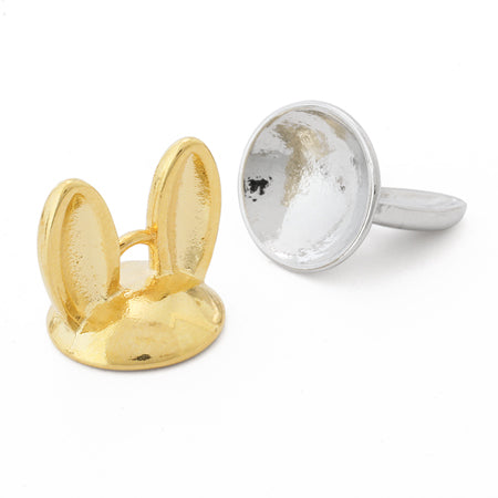 Design cap rabbit gold