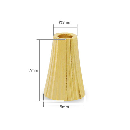 Conical cap: tin gold