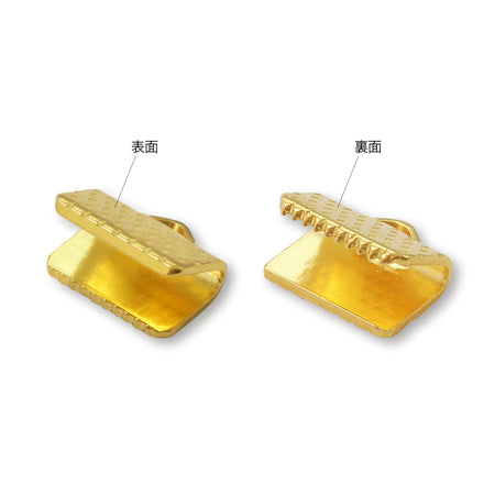 ヒモ留め ドット　ゴールド