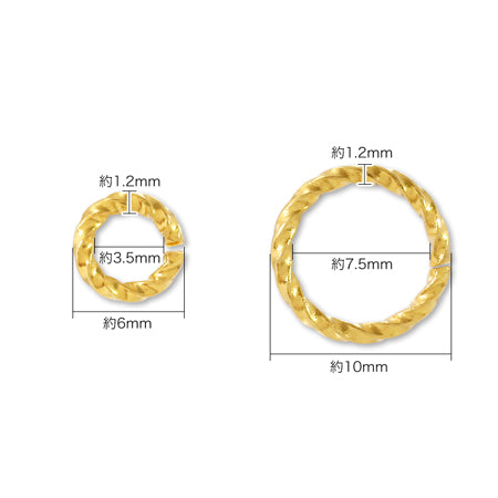 Design round jump ring twist No.9 gold