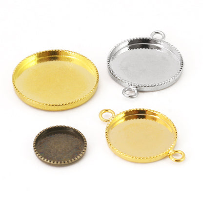 Meal plate without ring (round) rhodium color