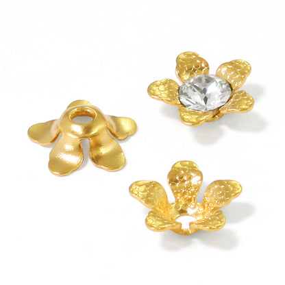 Metal flower five petals 3 gold