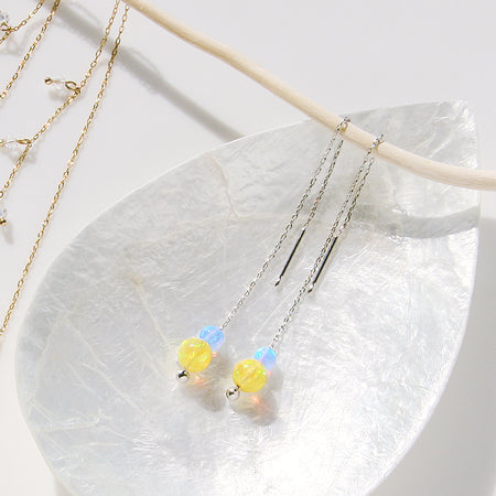 American earrings with gold