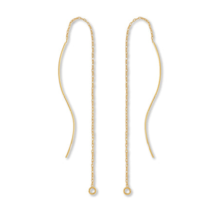 American earrings wave gold