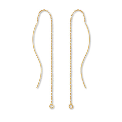 American earrings wave gold